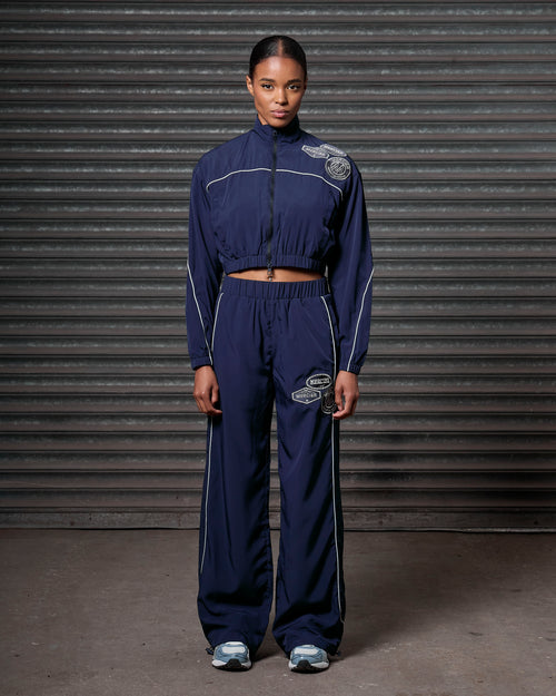 Women's Piping Track Pants Navy