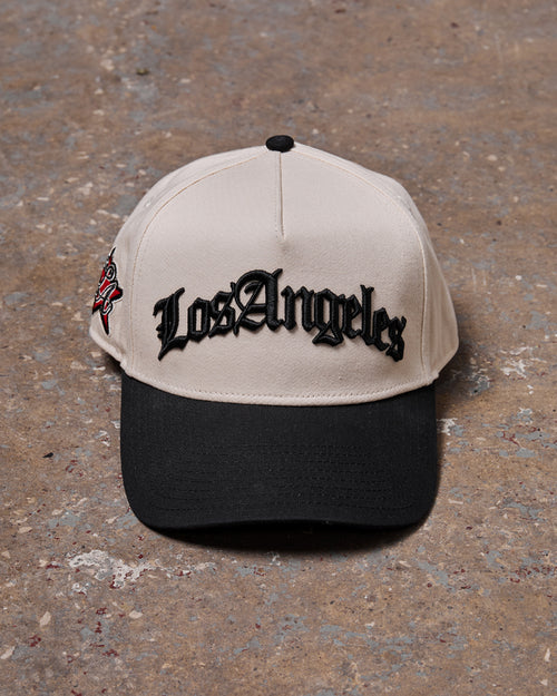 LA Snapback Black Twill