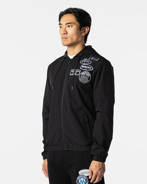 Windjacke mit Mono-Badge Schwarz