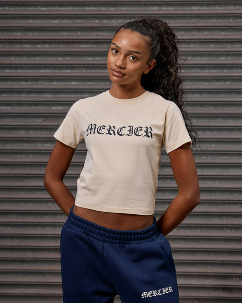 Womens Gothic Tee Sand Navy