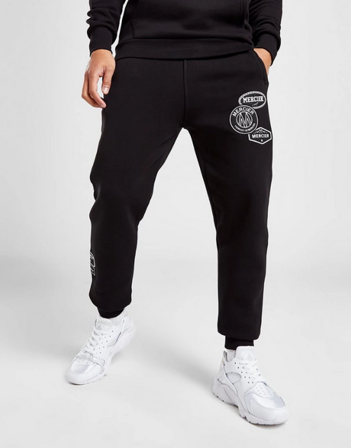 Schwarze Mono-Abzeichen Jogger