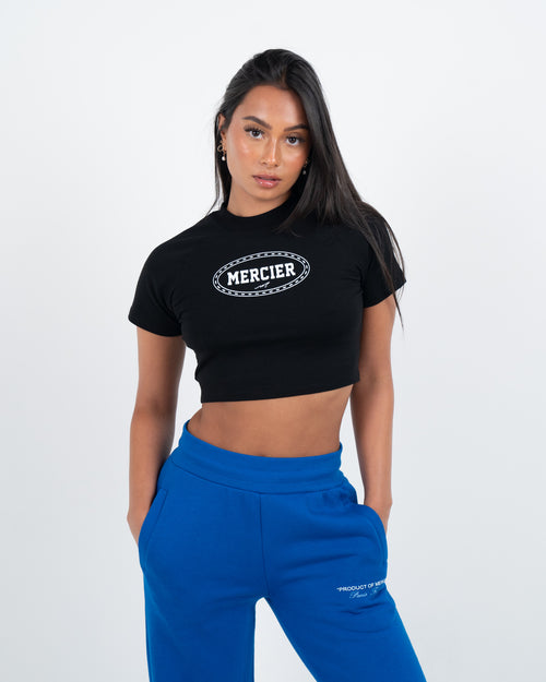 Womens Mercier Black Maison Crop T-Shirt