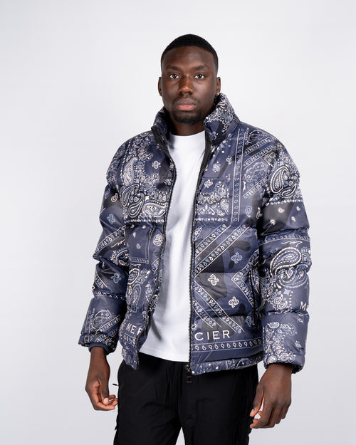 Navy Off White Paisley Mercier Jacke