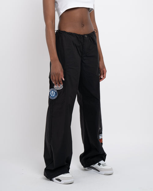 Womens Black Badge Parachute Cargos