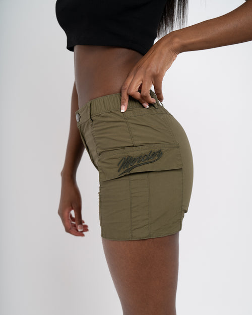 Womens Khaki Mercier Perrier Cargo Shorts