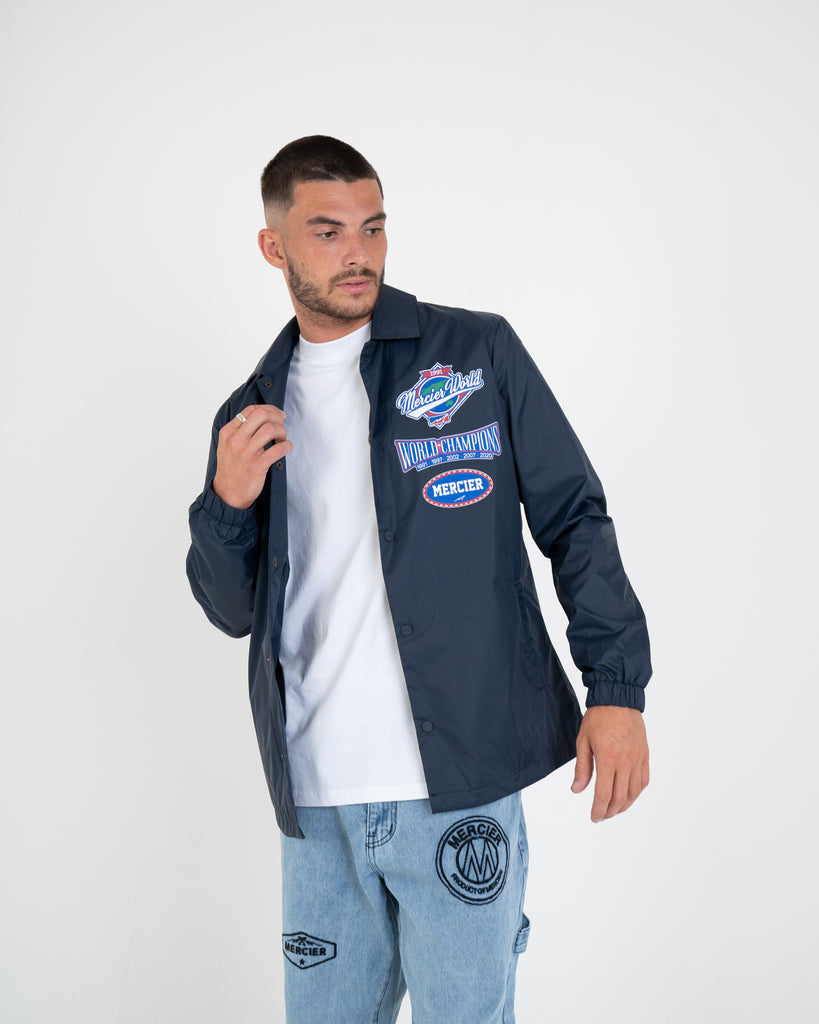 Navy Badged Mercier Coach Jacket