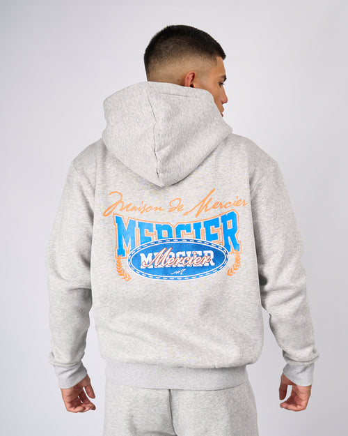 Grey Marl Maison De Mercier Zip Hood