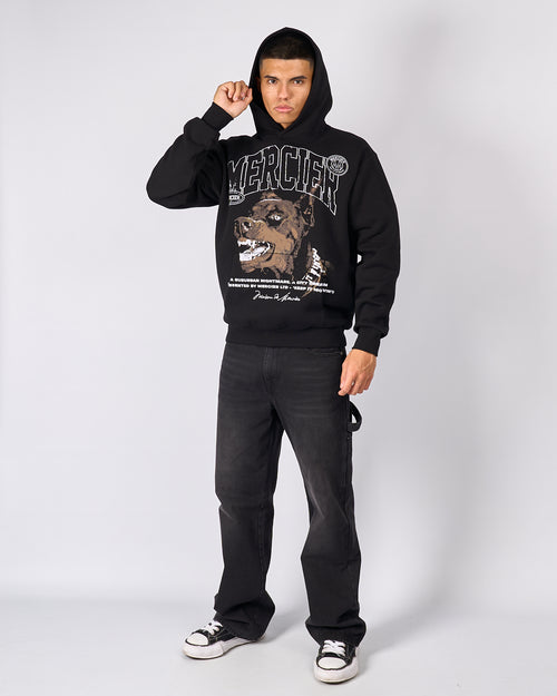 Schwarzer Verteidiger Hoodie