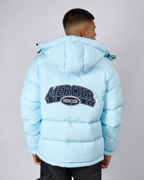 Himmelblaue Gericht Mercier Puffer Jacke