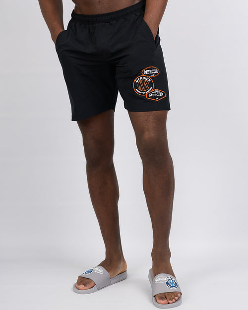 Schwarz Orange Badge Schwimm shorts