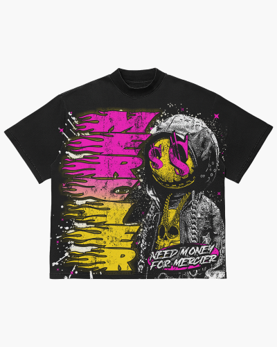 Need Money relaxed Tshirt Vintage Black