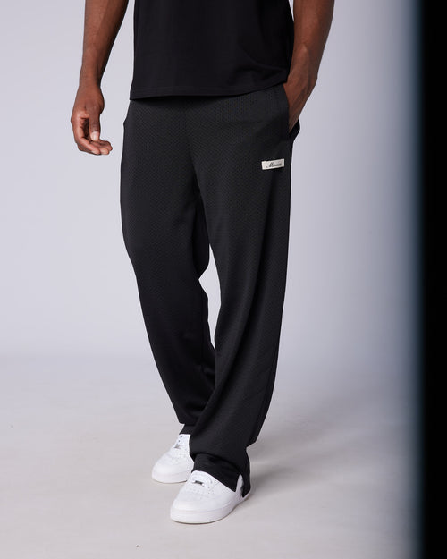 Black Airtex Fracture Pants