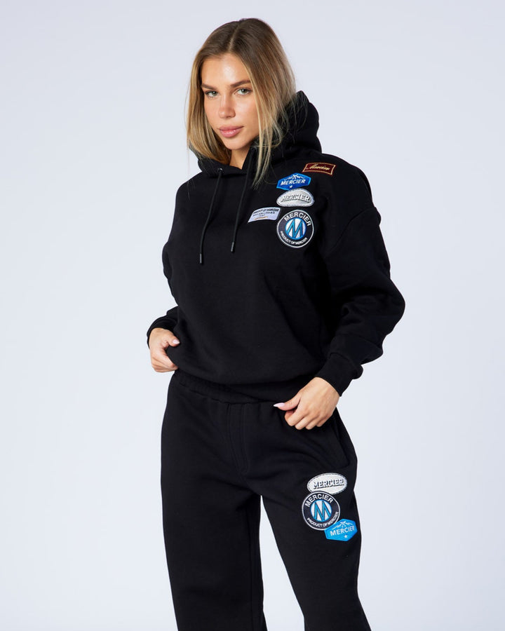 Damen-Hoodie mit OG-Badge, Schwarz