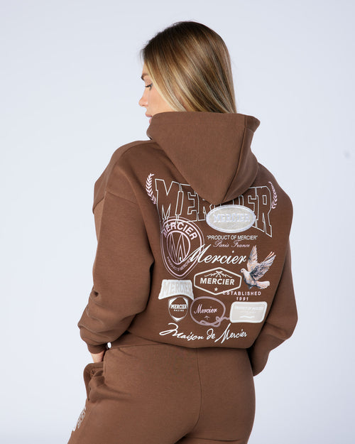 Womens Chocolate Multi Tour Hoodie