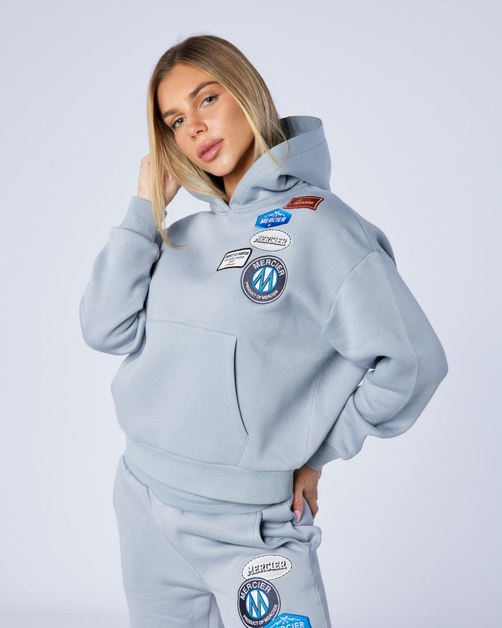 Womens relaxed OG Hoodie blue cloud