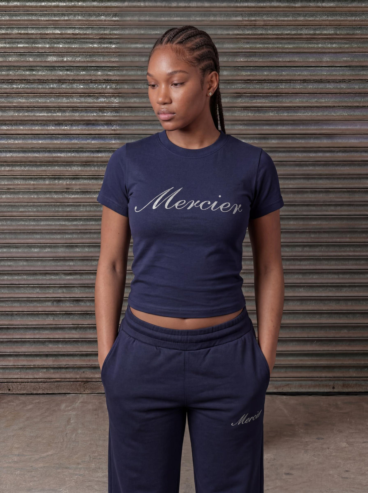 Women's Glitter TShirt Navy, image 1