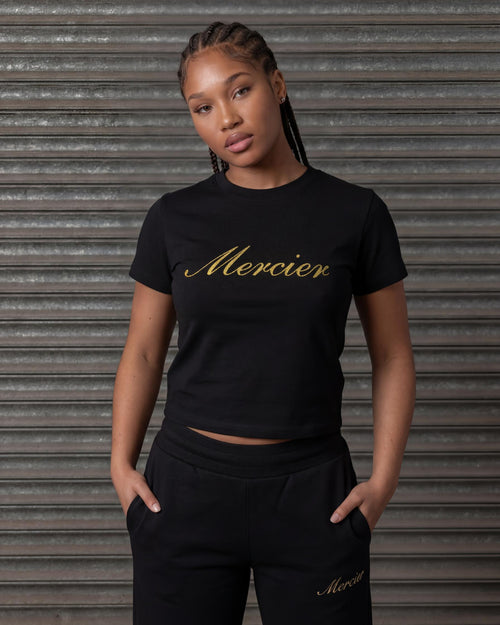 Women's Glitter TShirt Black