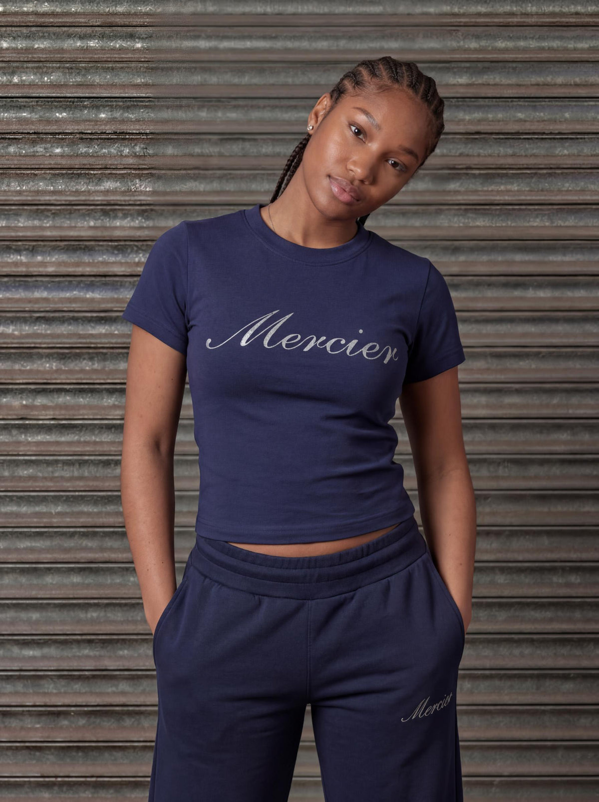 Women's Glitter TShirt Navy, image 2