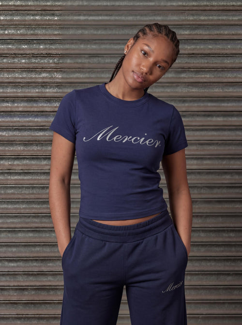 Women's Glitter TShirt Navy