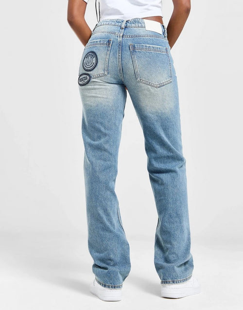 Womens Raw Edge Denim Jeans