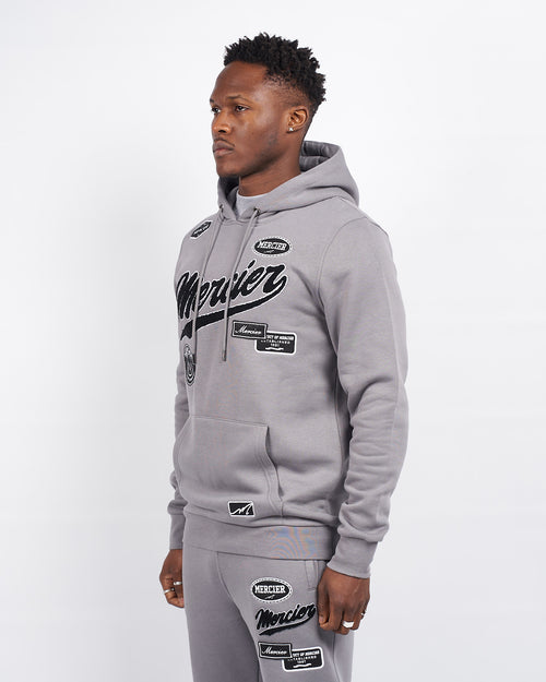 Skuadrat e Steel Grey Badge Hoodies