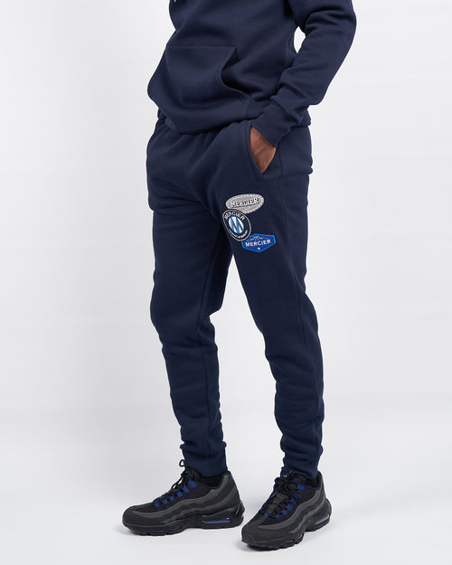 Navy Mercier UND Abzeichen Jogger