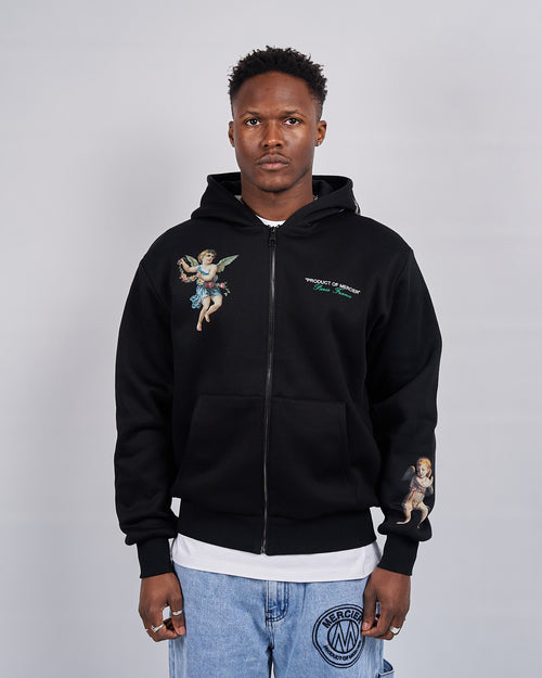 Black Angelo Product Of Mercier Zip Hoodie